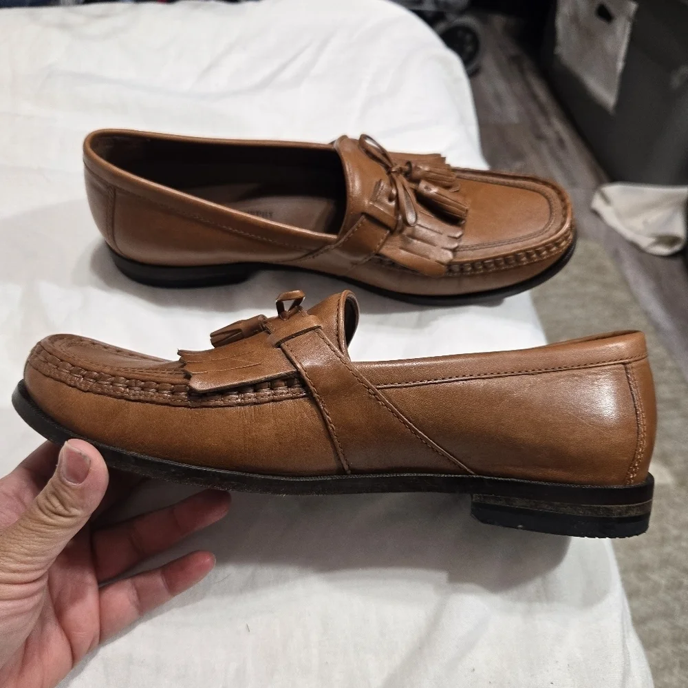 Johnston And Murphy Men's Aragon II Kiltie Tassel Leather Loafers Sz 9